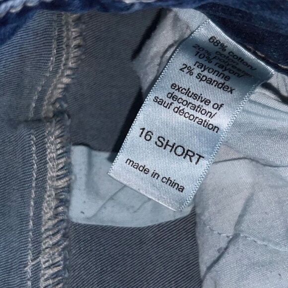 Plus Size Maurices Dark Wash Wide Leg Jeans Size 16 Short 32x29 #28 - Picture 2 of 4